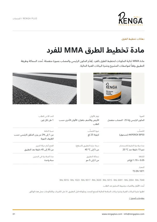 مادة تخطيط الطرق MMA للفرد — كتيب الغلاف