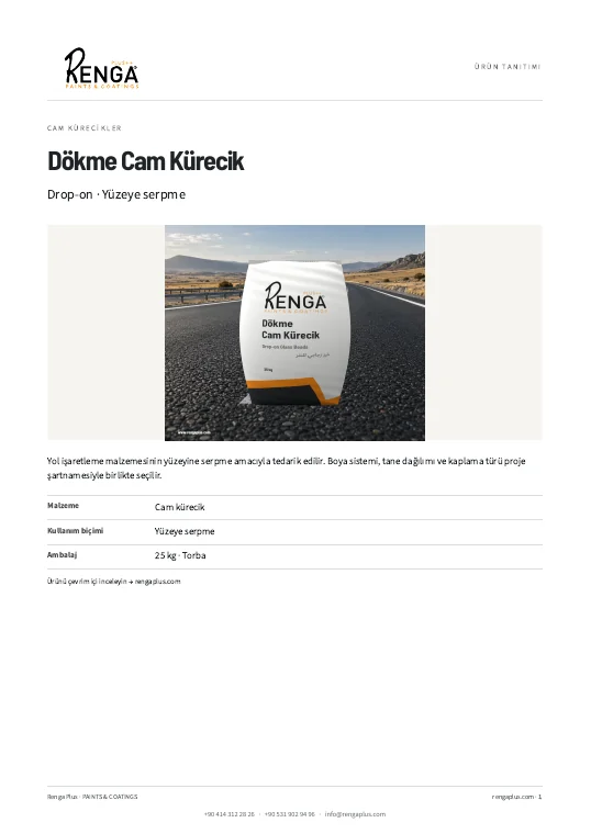 Dökme Cam Kürecik — broşür kapağı