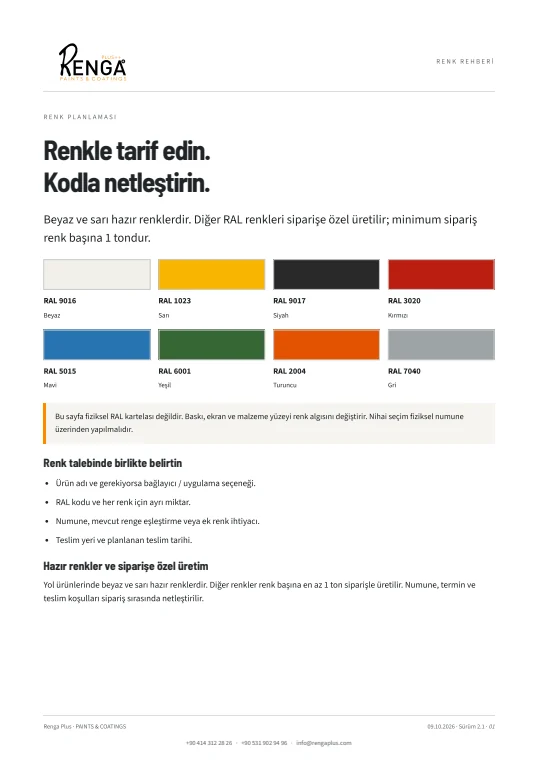 Renk ve ürün seçim rehberi kapağı